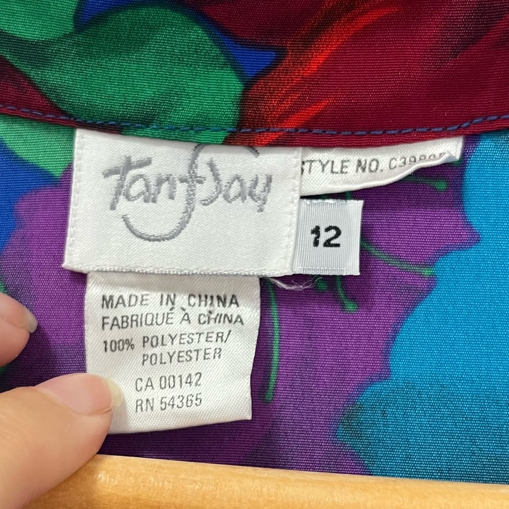Vintage floral kimono tanfjay bright color - Picture 3 of 5